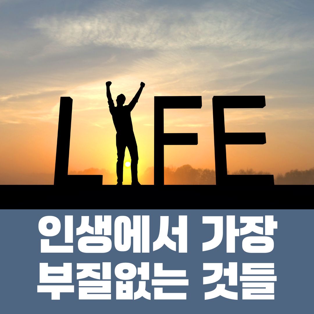 인생에서 가장 부질없는 것들