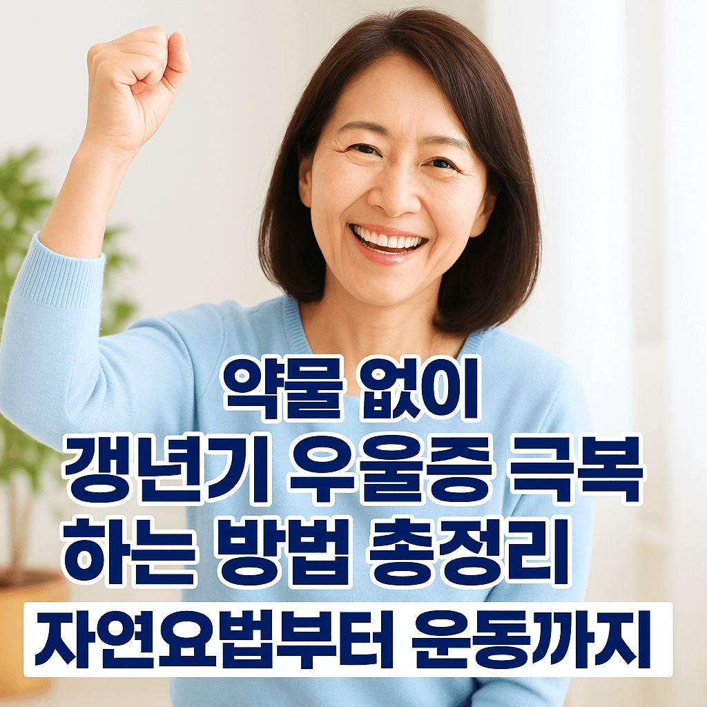 약물 없이 갱년기 우울증 극복하는 방법 총정리