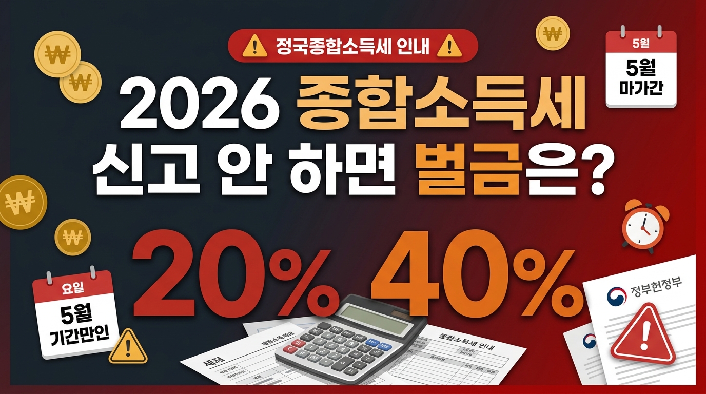 2026 종합소득세 신고 안하면 벌금