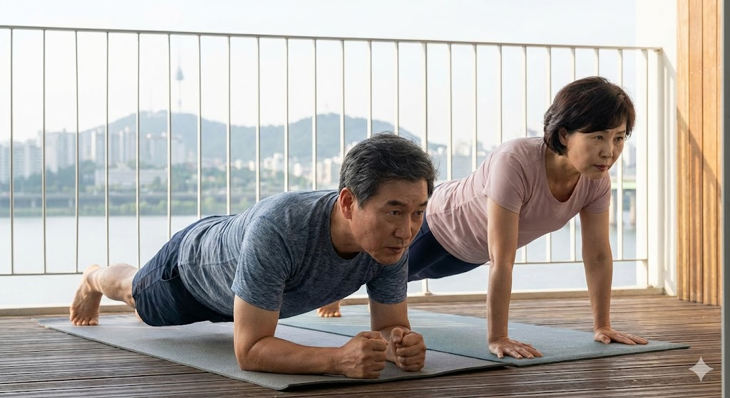 중장년건강 복근운동 코어근육 전신건강 허리통증