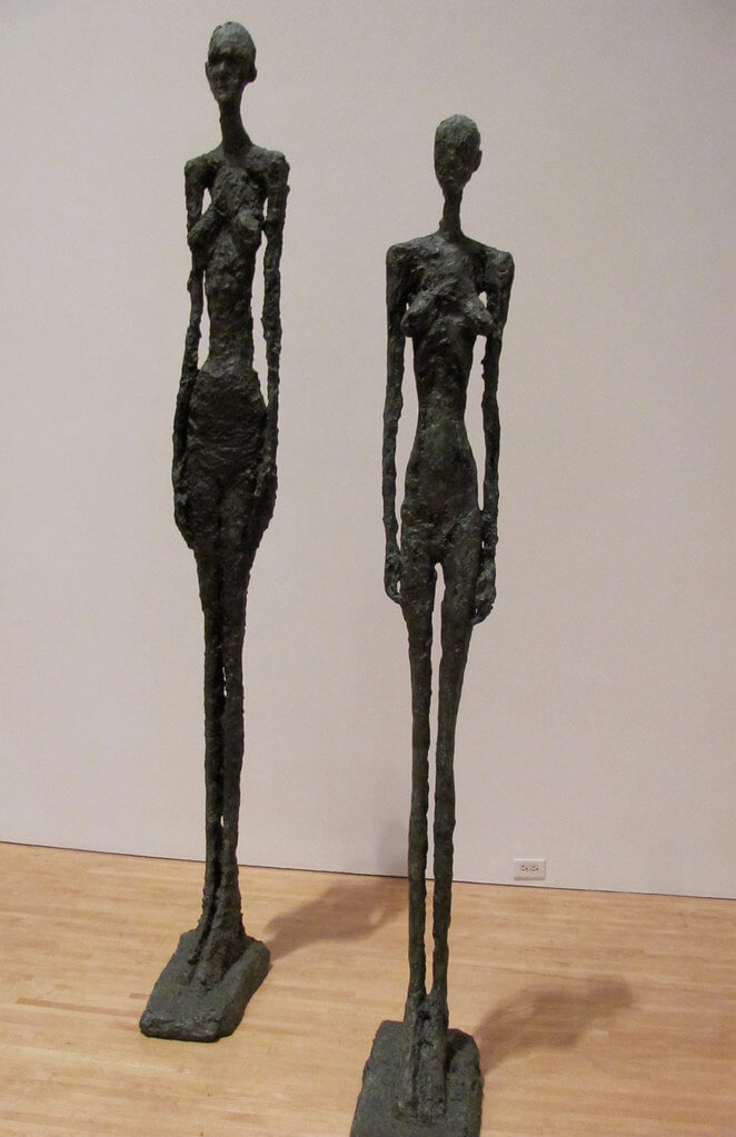 Alberto Giacometti, Tall Figure II & III, 1960. Bronze (1901-1966)