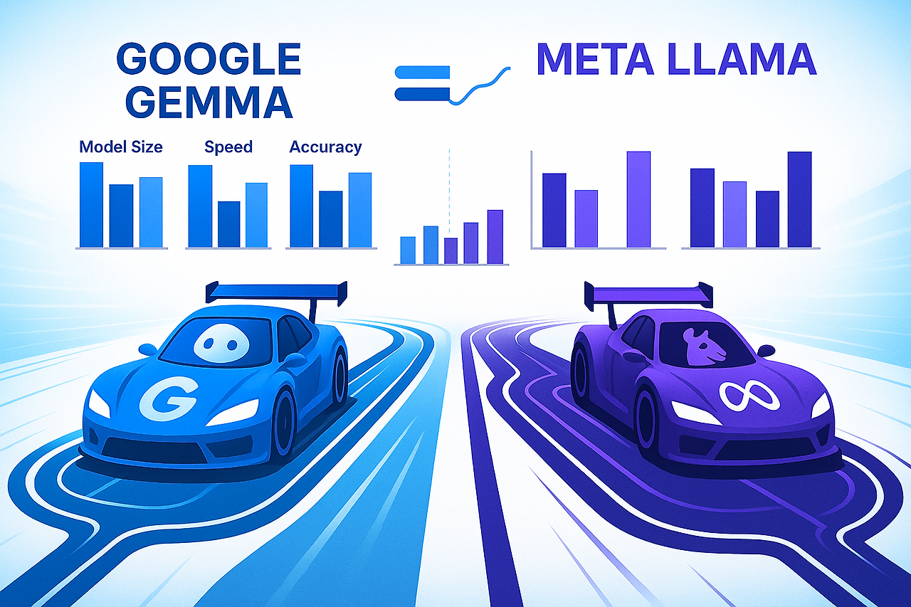 구글 젬마와 메타 라마 간의 AI 경쟁
