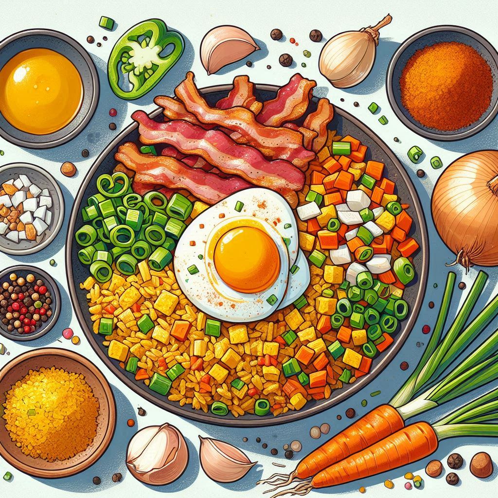 카레 베이컨 볶음밥