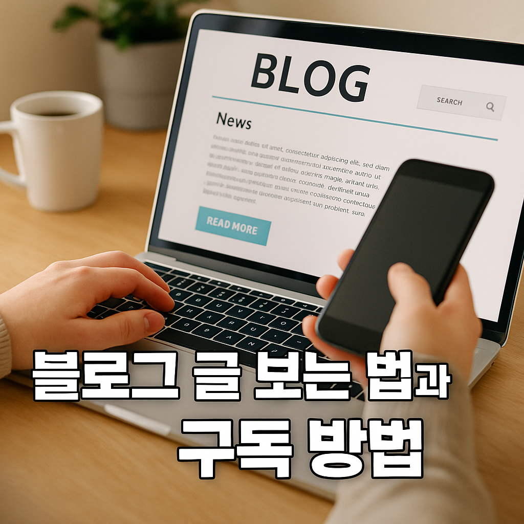 블로그 글 보는 법과 구독 방법