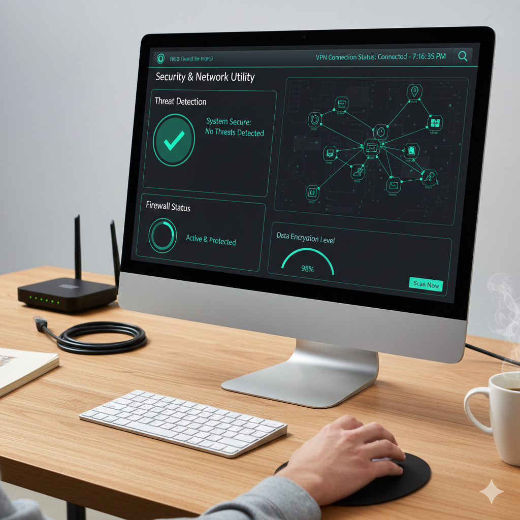 보안 & 네트워크 유틸리티
34. GlassWire – 네트워크 트래픽 시각화
실시간 네트워크 사용량을 그래프로 보여주는 보안 유틸리티입니다.