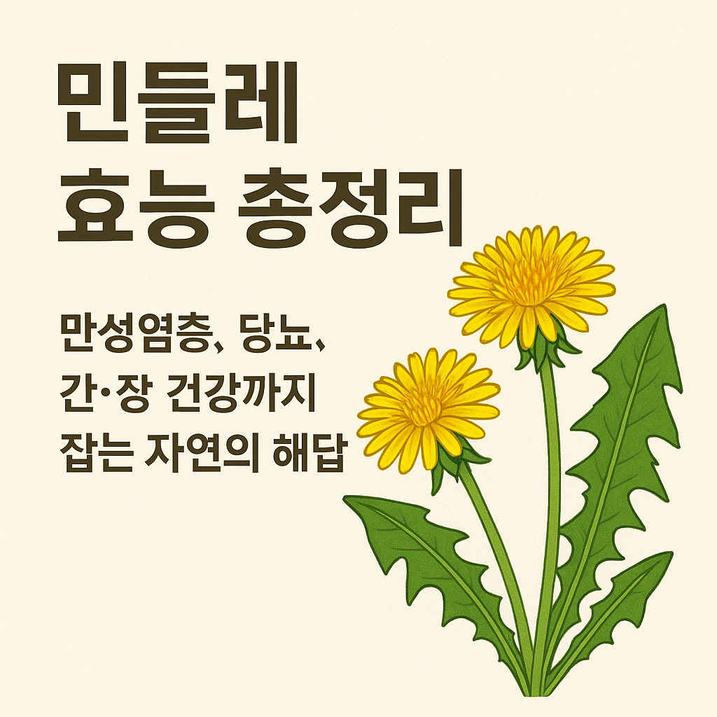 민들레 효능 총정리: 만성염증, 당뇨, 간·장 건강까지 잡는 자연의 해답!
