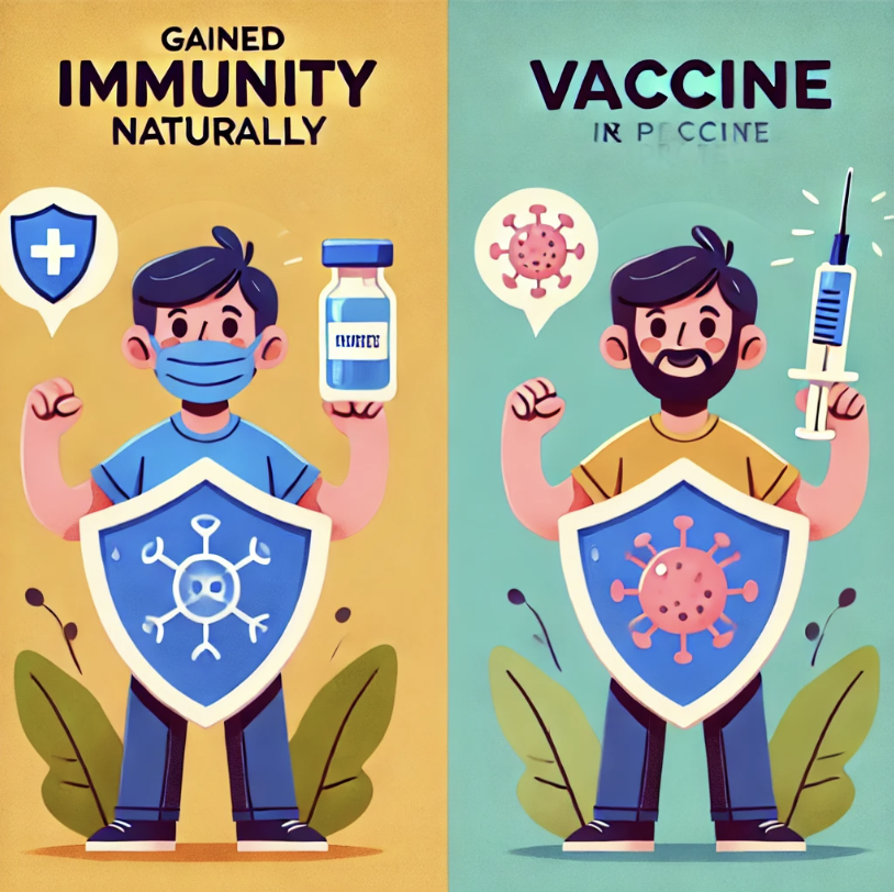 자연 면역 vs. 백신 면역