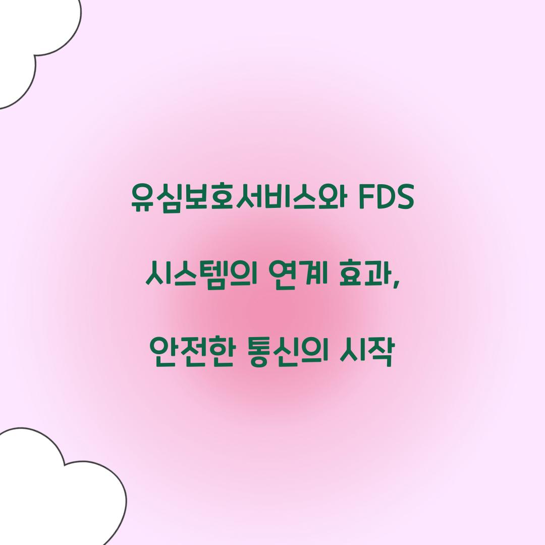 유심보호서비스와 FDS 시스템의 연계 효과