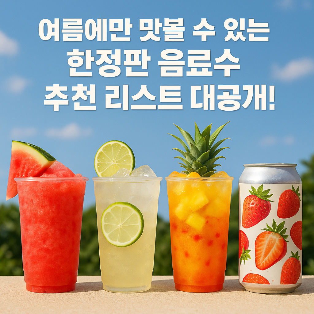 여름에만 맛볼 수 있는 한정판 음료수 추천 리스트 대공개! 🍹