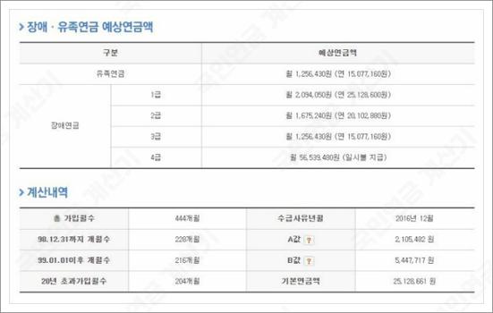 국민연금 계산기
