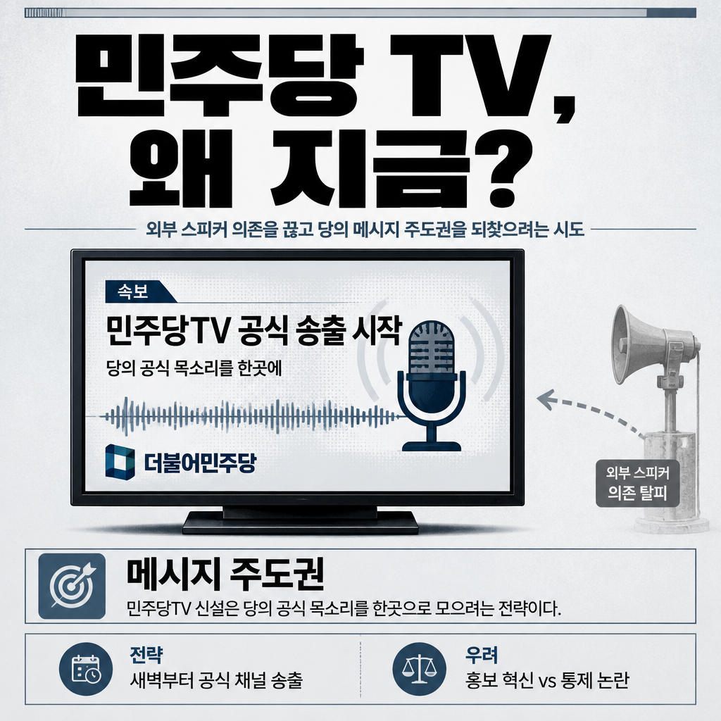 민주당 TV, 왜 지금?