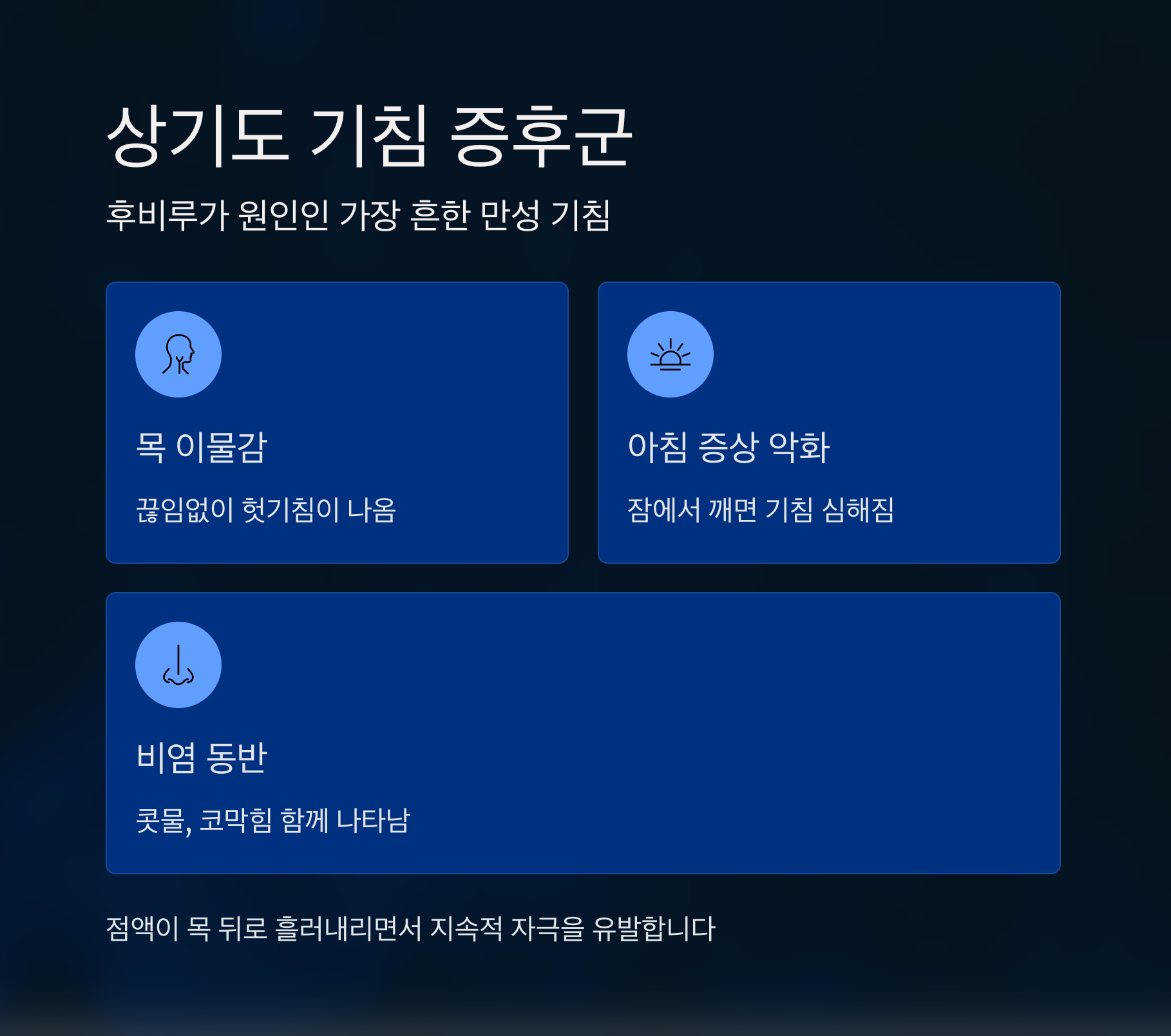 기침이 오래가면 의심되는 질병