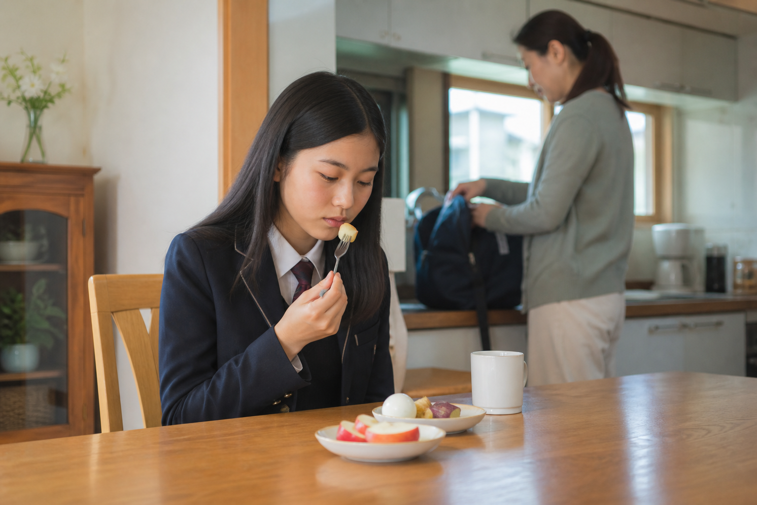 짧게 앉아 먹는 아침