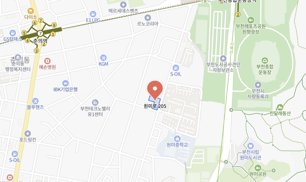 경기도 부천시 원미구 원미로 205 106-607 지도