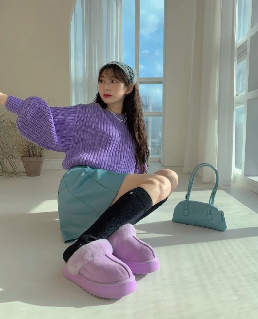 어그 디스케이트 슬리퍼 착용