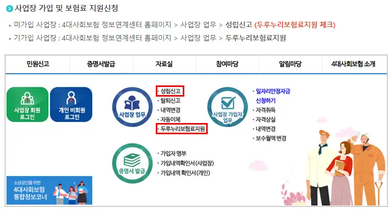 두루누리 사회보험 지원대상, 신청방법, 지원금 조회