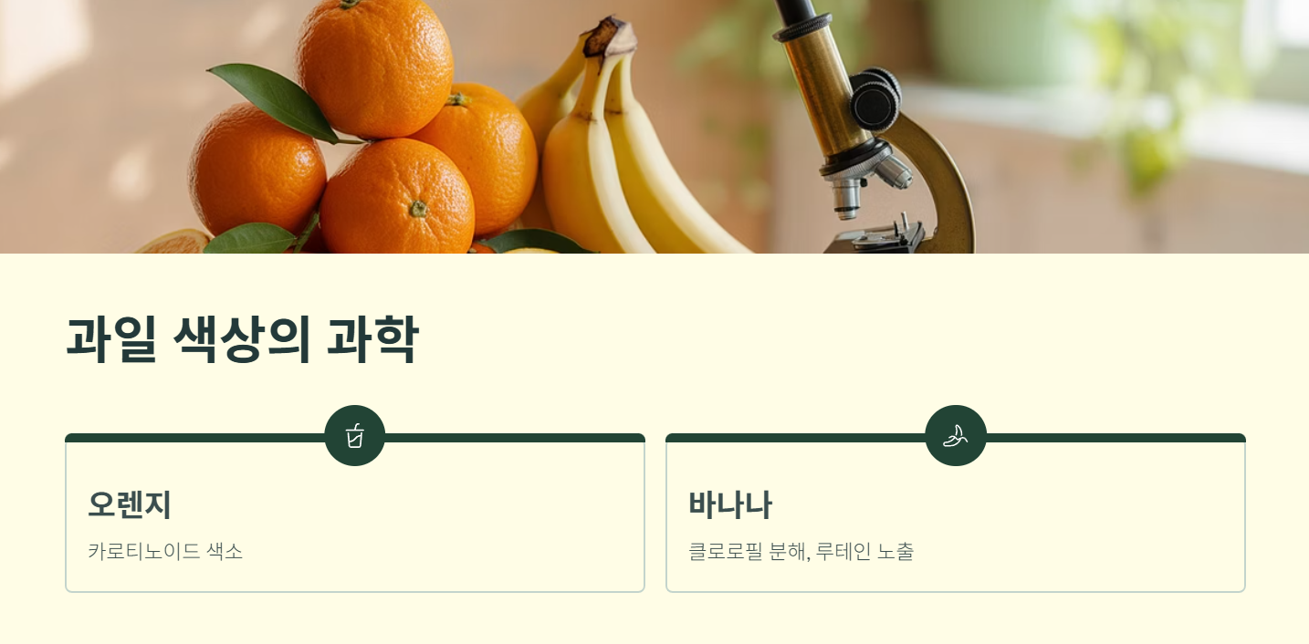 과일 색상의 과학