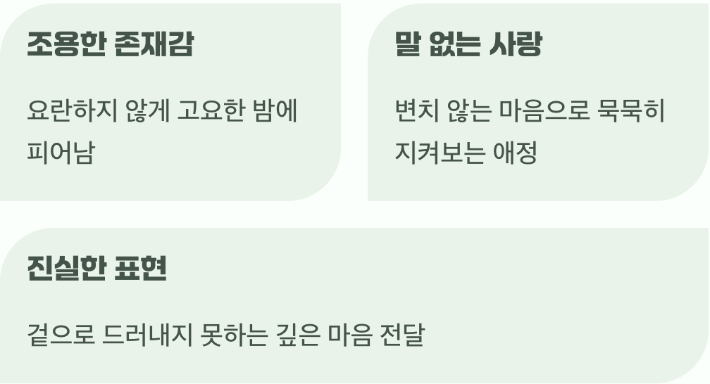 말없이 전하는 깊은 마음