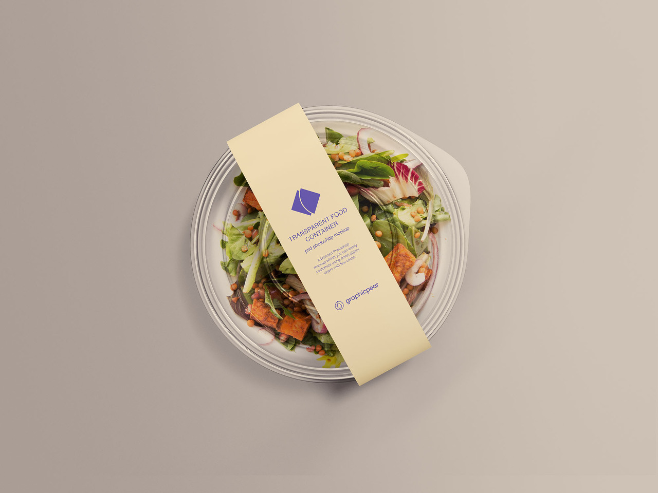 Transparent Food Container Mockup(투명 식품 용기 목업)