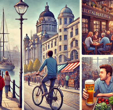 영국에서 한달살기하는 남성의 사진