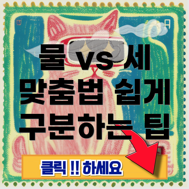 물이 새다 vs 물이 세다