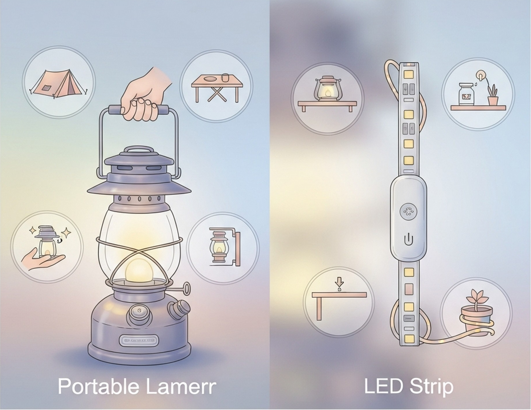 랜턴 스트립 비교