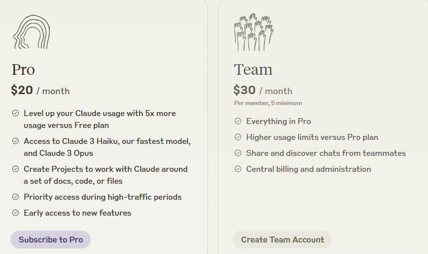 Pro(유료 회원) 요금제