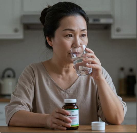 미오이노시톨 복용법과 섭취량, 미오이노시톨 복용하는 여성 사진