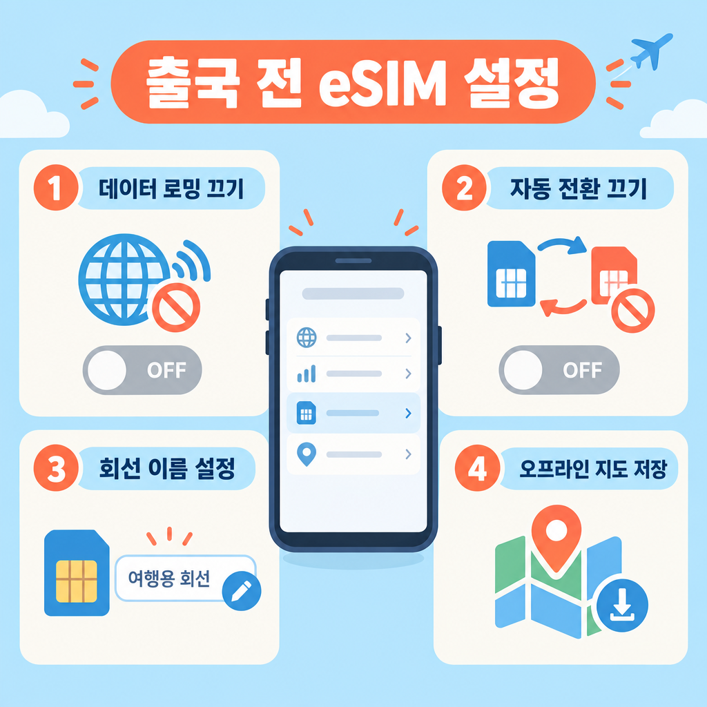 출국 전에 바꿔둘 설정
