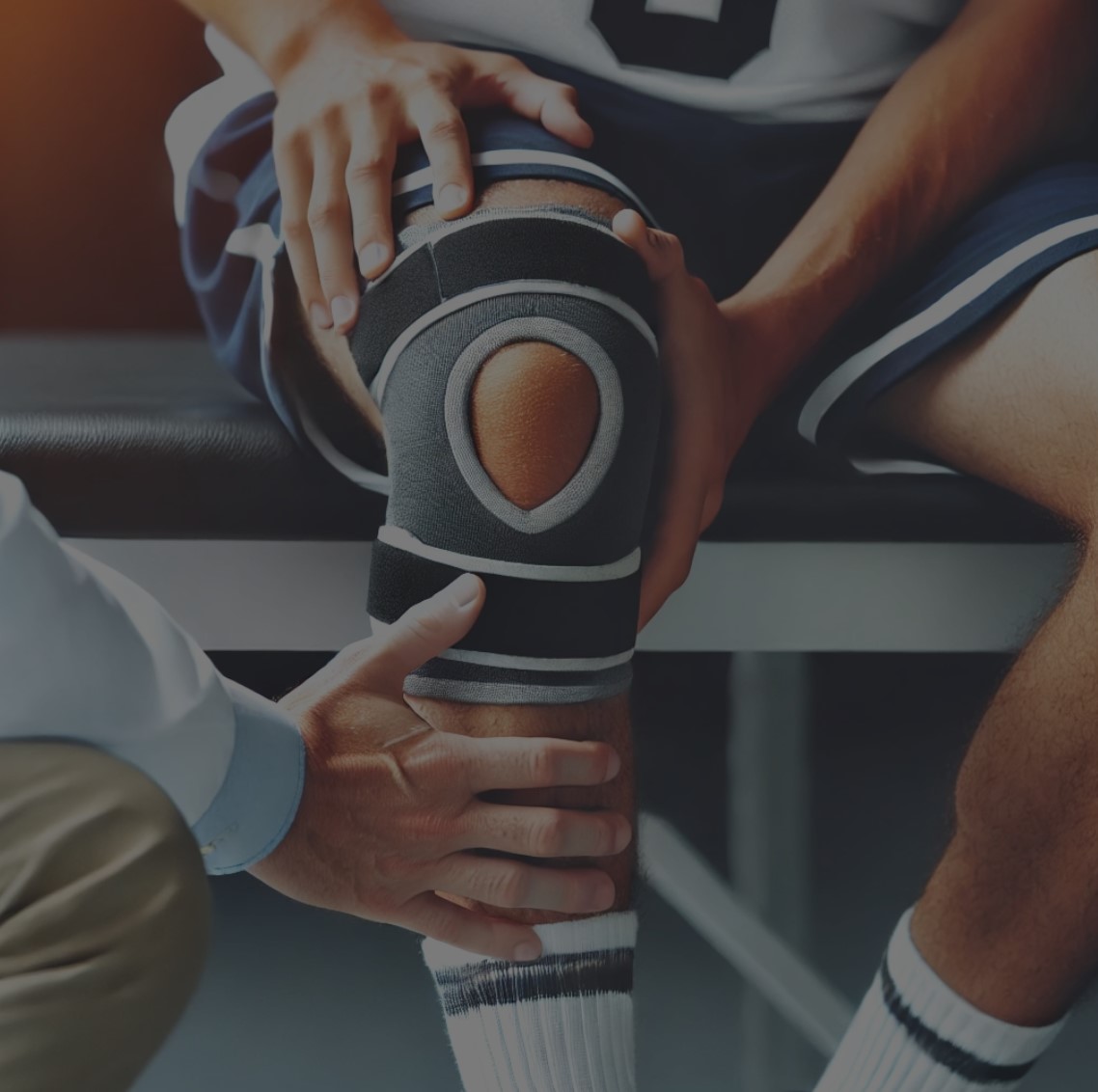 농구 무릎 부상 관련 사진