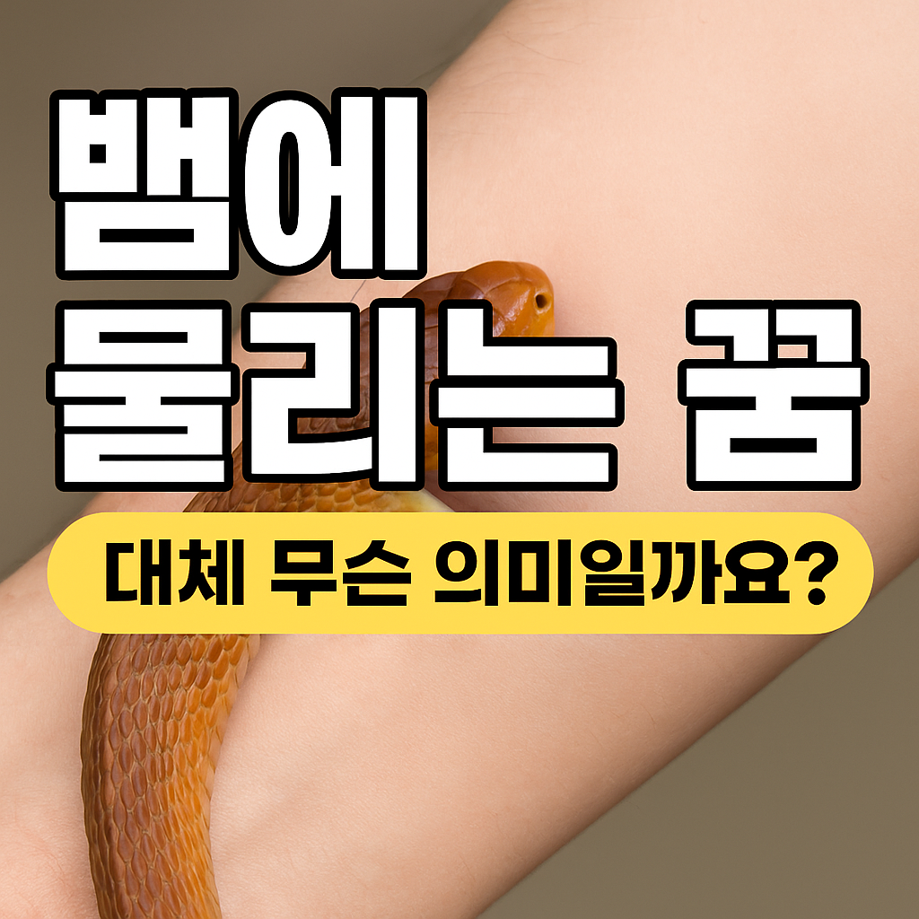 뱀에 물리는 꿈 사진
