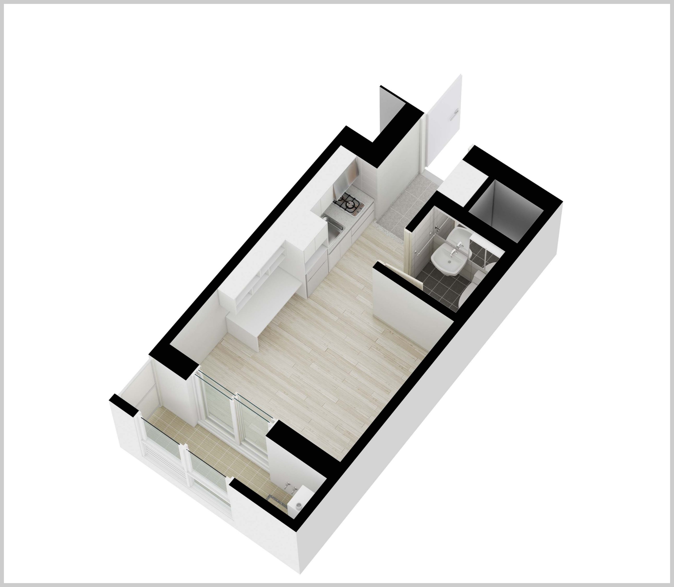 서울 잠실 행복주택 평면도 14A 대학생/청년 