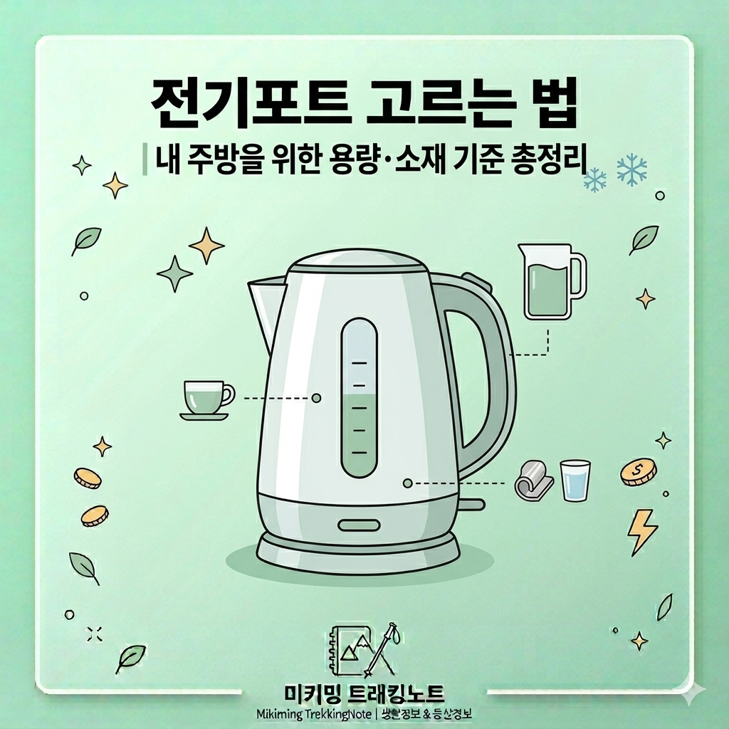 전기포트 고르는 법|용량·소재 기준 총정리
