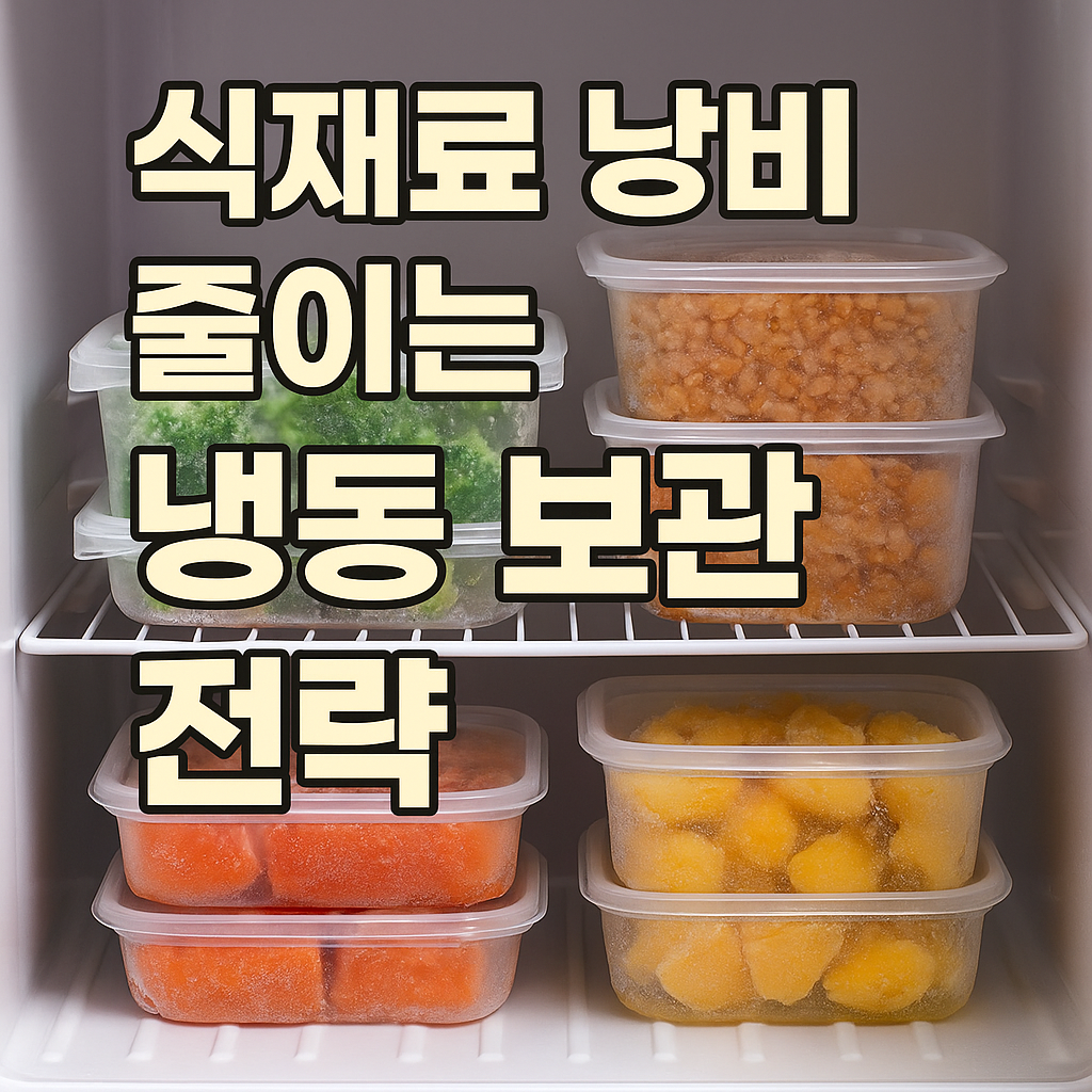 식재료 낭비 줄이는 냉동 보관 전략