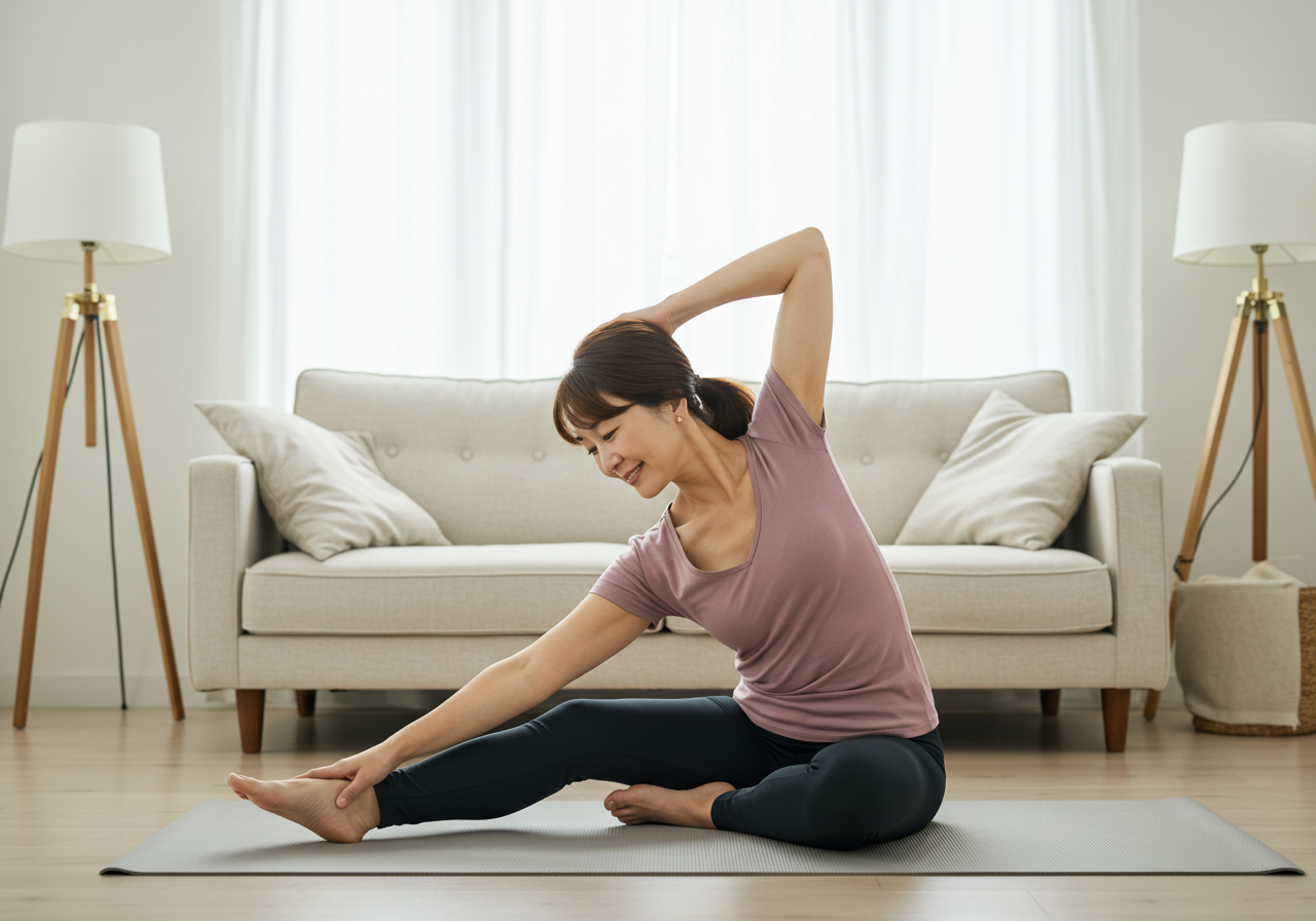 매일 10분 요가로 허리통증 해결한 50대