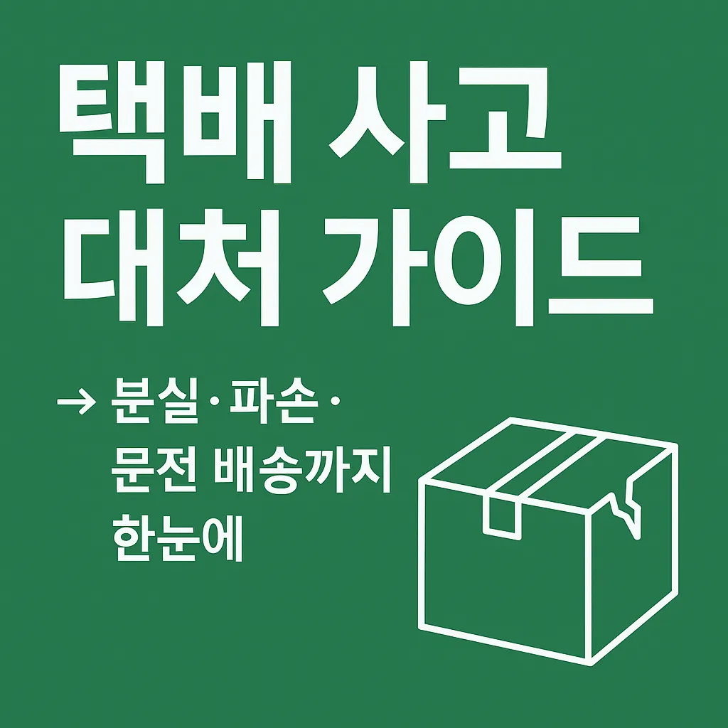 택배 사고 대처 가이드