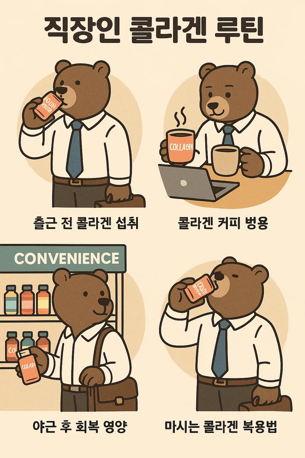 출근 전 언제 마셔야 할까? 직장인용 마시는 콜라겐 실전 루틴