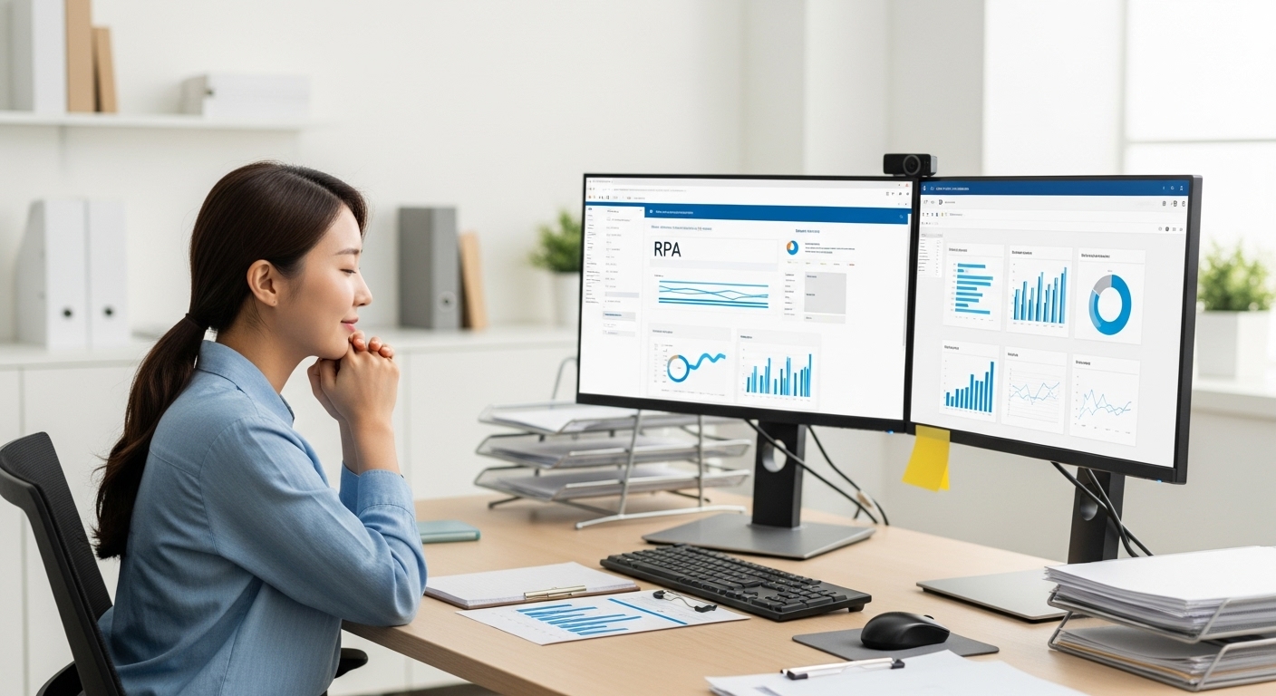 automated data processing with RPA software interface