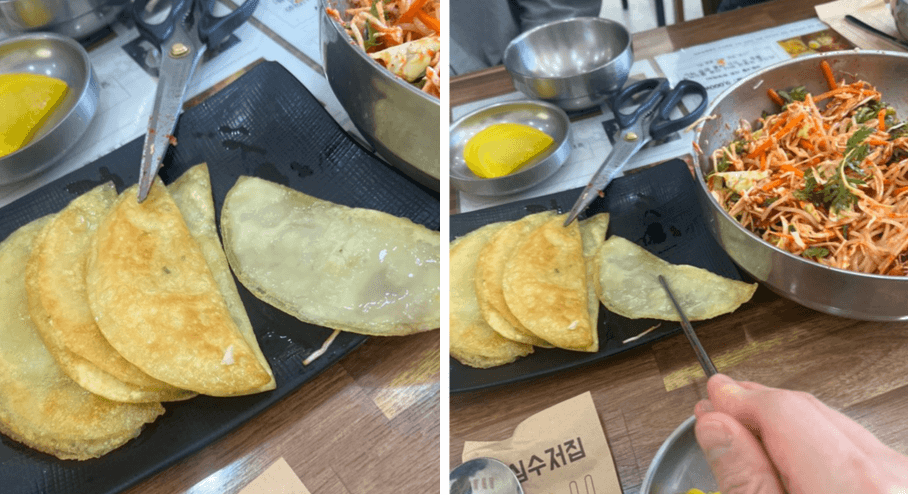 비빔쫄과-납주만두-싸서-먹으면-맛있음