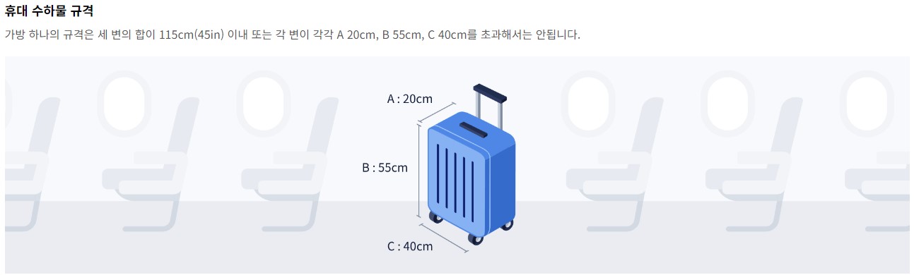 기내용 캐리어 규격