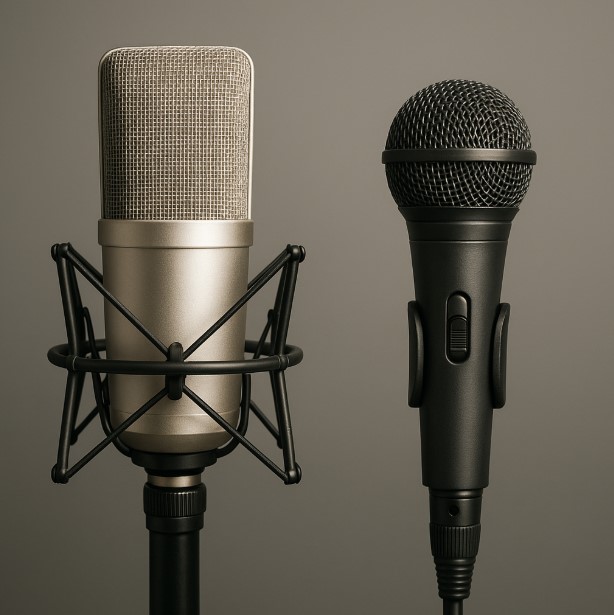콘덴서와 다이나믹 마이크 관련 사진