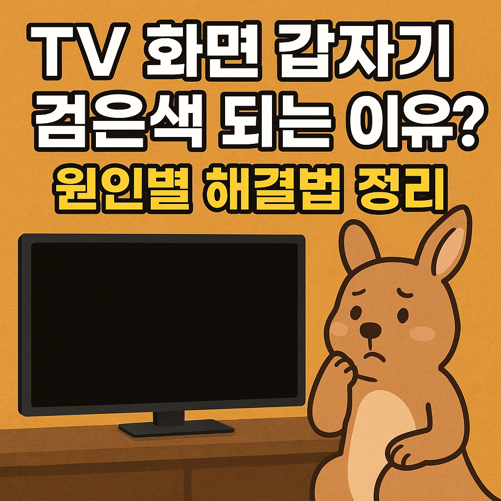 TV 화면 갑자기 검은색 되는 이유 원인별 해결법 정리