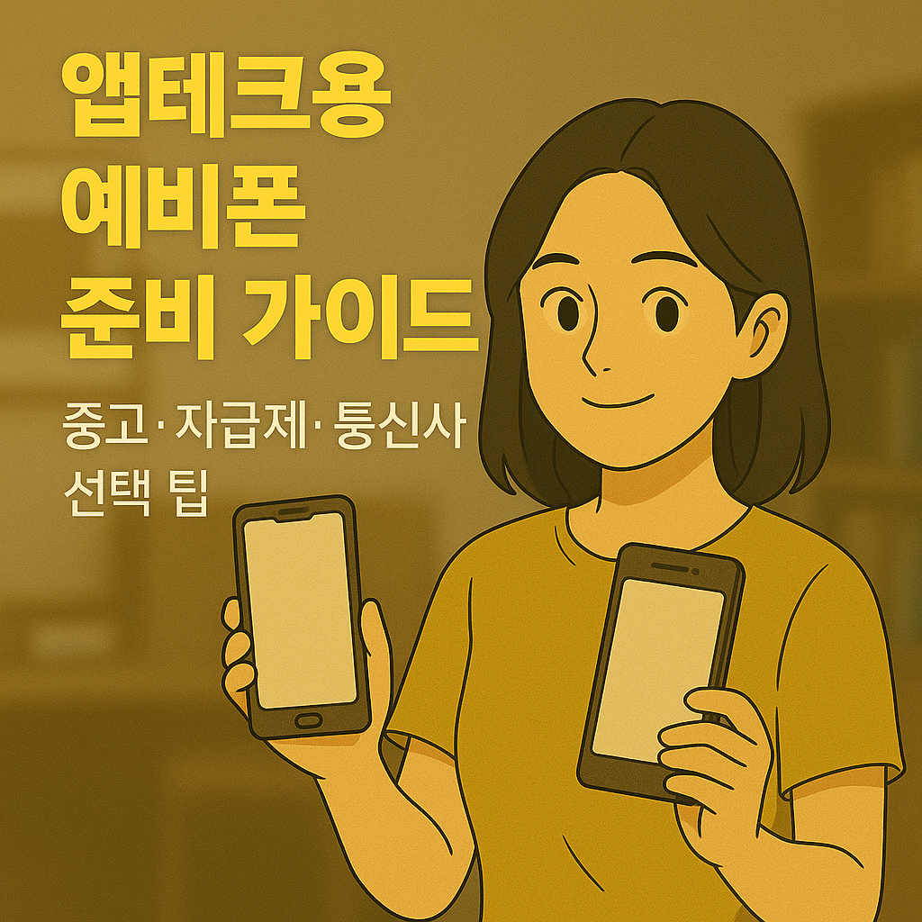 앱테크용 예비폰 준비 가이드｜중고·자급제·통신사 선택 팁