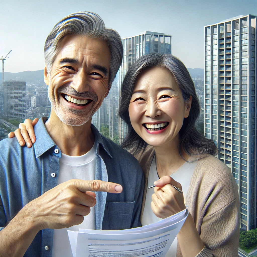 중년 부부의 부동산 투자 관련 사진