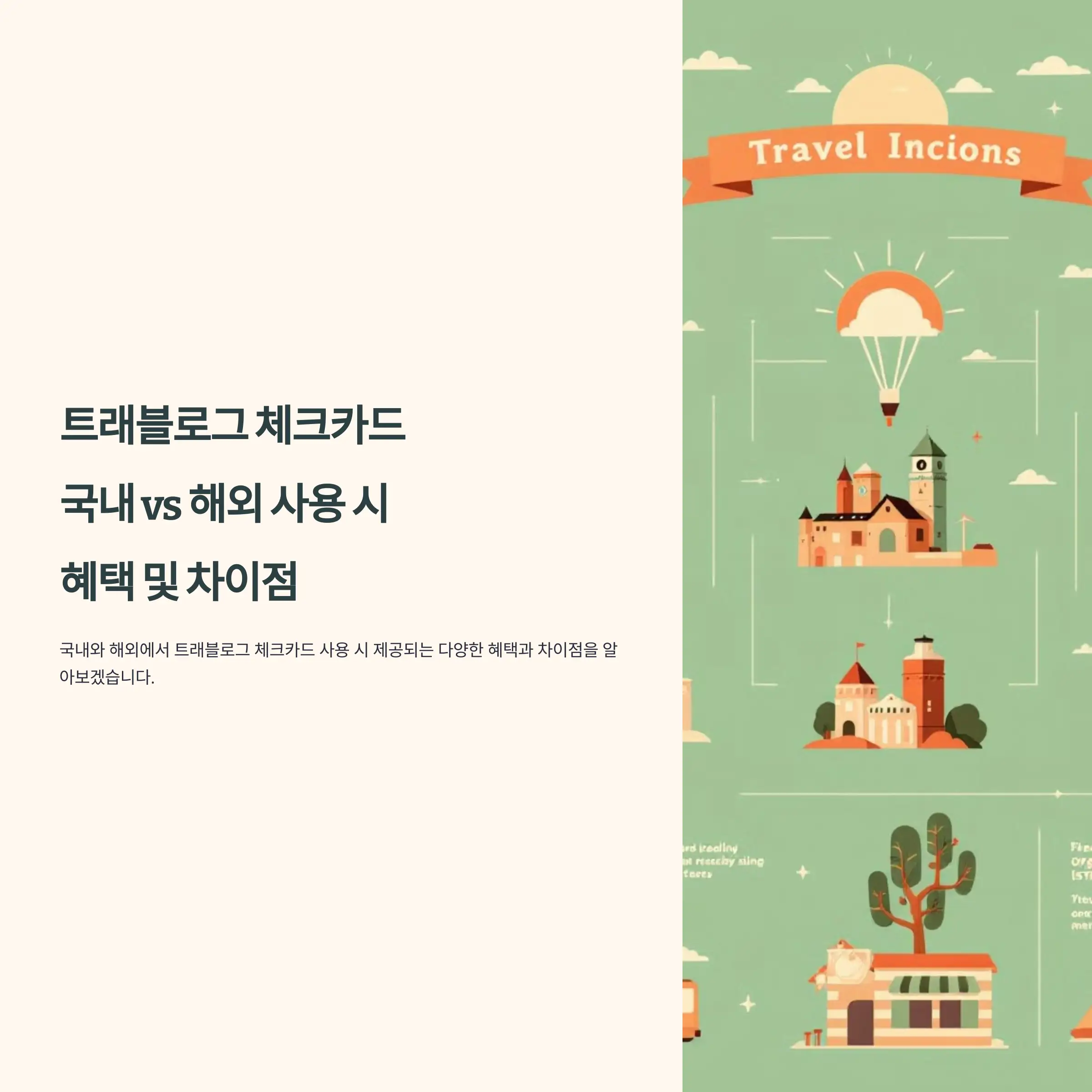 트래블로그 체크카드, 국내와 해외 사용 시 혜택 및 차이점