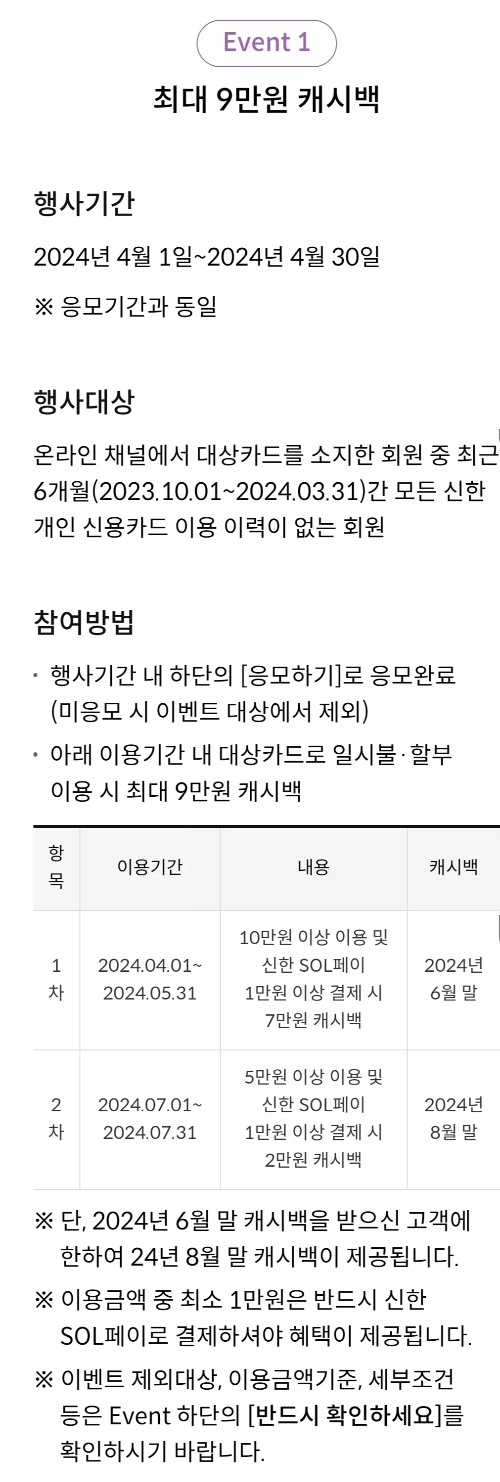 2024년+4월+신용카드+신한+신규혜택+참여방법