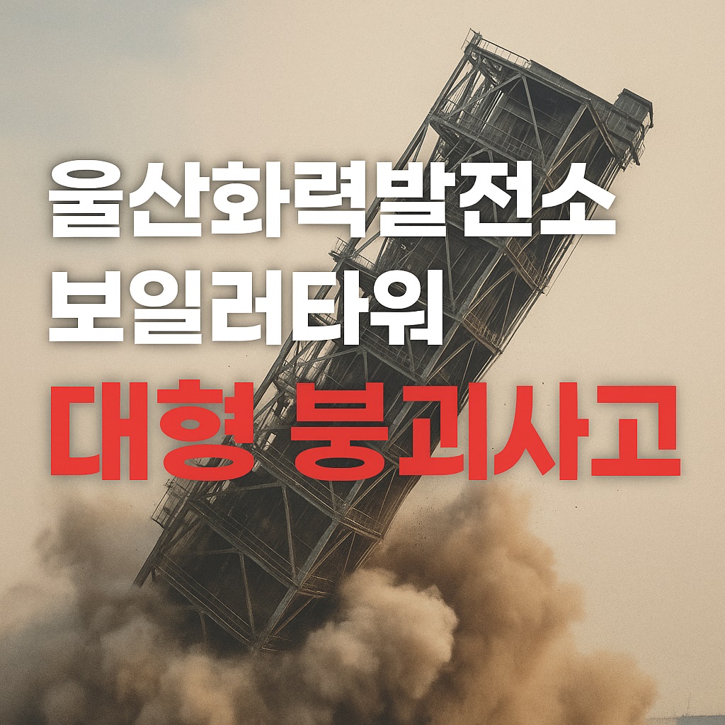 울산화력발전소 보일러 타워 대형 붕괴사고