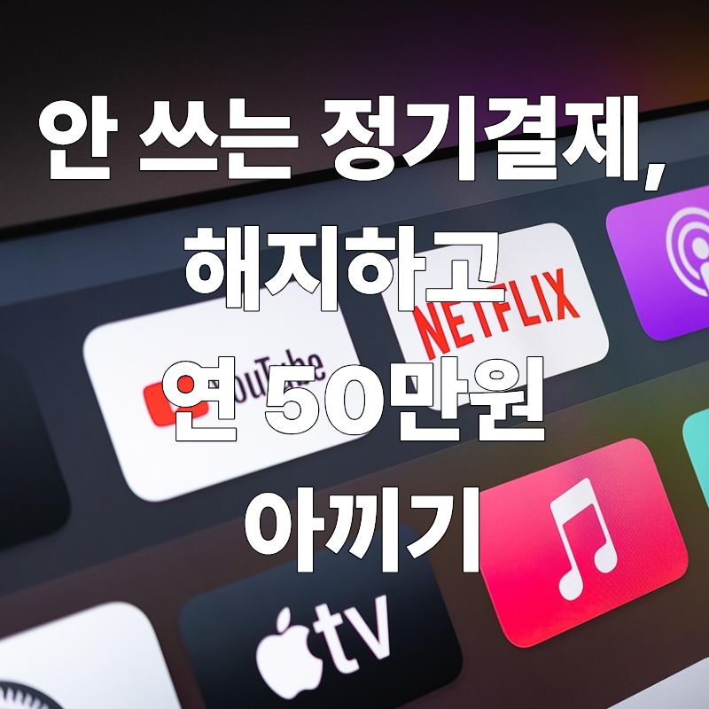 안 쓰는 정기결제, 해지하고 연 50만원 아끼기