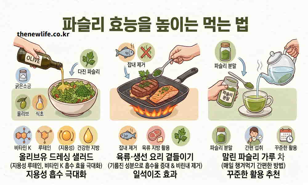파슬리 효능 높이는 먹는 법