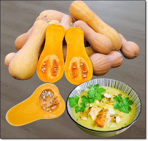 땅콩호박과 땅콩호박 수프